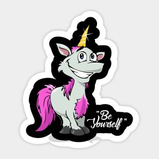 Be Yourself - Unicorn #2    Dark Tees Sticker